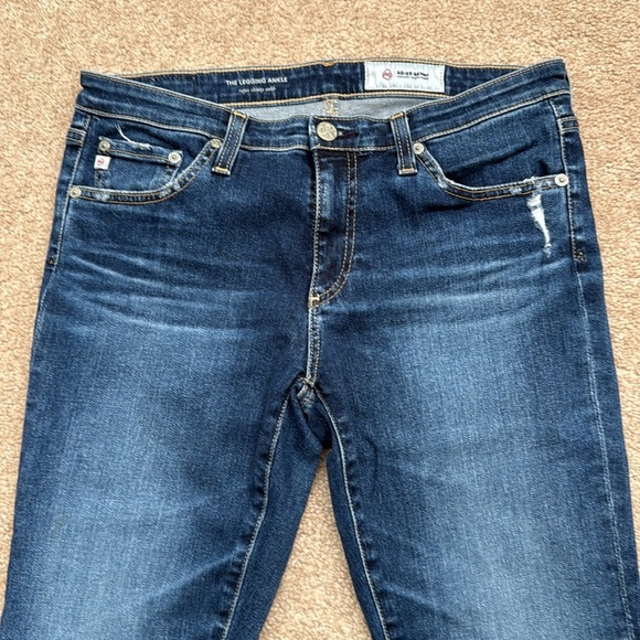 Adriano Goldschmied The Legging Ankle Mid Rise Skinny Raw Hem Jeans Size 29 - Picture 3 of 10